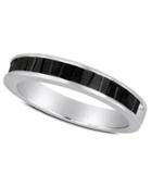 Sterling Silver Ring, Black Diamond Baguette Ring (1 Ct. T.w.)