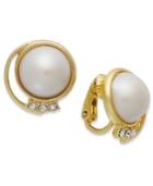 Charter Club 14k Gold-plated Plastic Pearl Dome Earrings