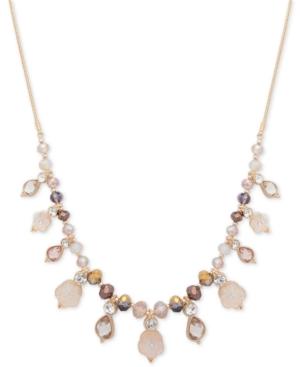 Lonna & Lilly Gold-tone Multi-stone Beaded Statement Necklace