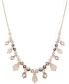 Lonna & Lilly Gold-tone Multi-stone Beaded Statement Necklace