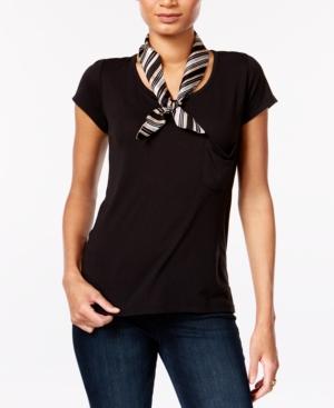 Vince Camuto Silk Stripe Scarf