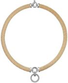 Diamond Circle Pendant Mesh Necklace In Vermeil And Sterling Silver (3/4 Ct. T.w.)