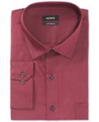Alfani Big And Tall Performance Spiced Wine Square Textured Solid Dress Shirt, Only At Macy's