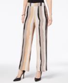 Nine West Abstract-stripe Wide-leg Trousers