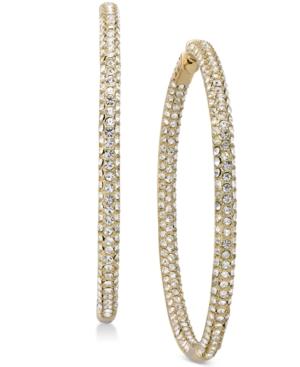 Joan Boyce Pave Large Hoop Earrings