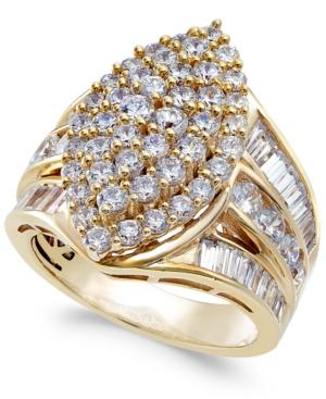 Diamond Cluster Statement Ring (3 Ct. T.w.) In 14k Gold