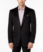 Tallia Men's Slim-fit Black Tonal-paisley Velvet Sport Coat