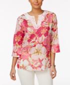 Alfred Dunner Reel It In Floral-print Tunic