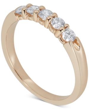 Diamond Five-stone Ring (1/2 Ct. T.w.) In 14k White Or Yellow Gold