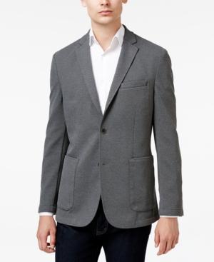 Vince Camuto Men's Heather Charcoal Mesh Blazer