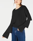 Sage The Label Cropped Tiered-sleeve Sweater