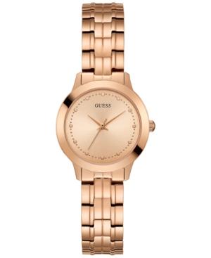 Guess Women's Rose Gold-tone Stainless Steel Bracelet Watch 30mm