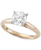Macy's Star Signature Diamond Solitaire Engagement Ring (1-1/2 Ct. T.w.) In 14k Gold Or White Gold