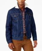 American Rag Men's Denim Trucker Jacket With Fleece Collar, Only At Macy's