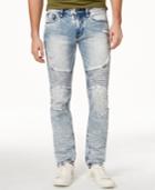 Guess Men's Slim-fit Tapered Achieve Wash Moto Jeans