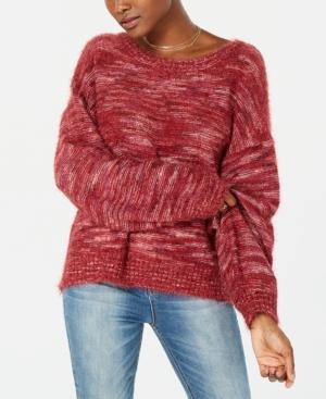 American Rag Juniors' Space Dye Balloon-sleeve Sweater, Created For Macy's