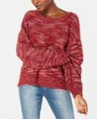 American Rag Juniors' Space Dye Balloon-sleeve Sweater, Created For Macy's