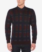Perry Ellis Men's Exploded Plaid Sweater