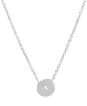 Kenneth Cole New York Polished Disc Crystal Pendant Necklace