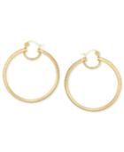 Sis By Simone I Smith 18k Gold Over Sterling Silver Earrings, Extra-large Radiant Hoop Earrings