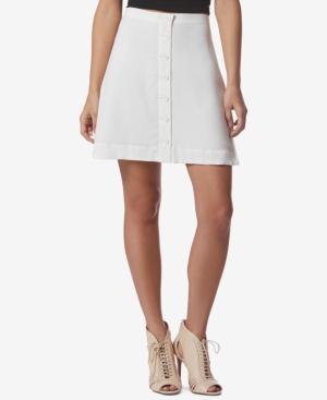 Avec Les Filles Button-front A-line Mini Skirt