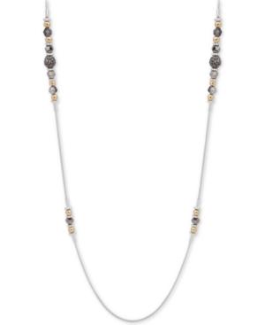 Nine West Tri-tone Crystal & Bead 42 Statement Necklace