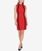 Tommy Hilfiger Contrast Lace-trimmed Sheath Dress