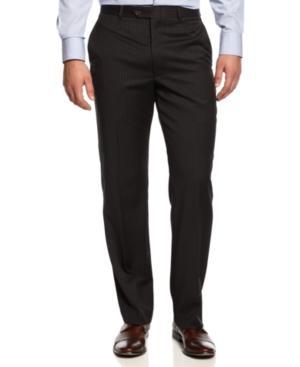 Lauren By Ralph Lauren Pants, Black Stripe Flat Front