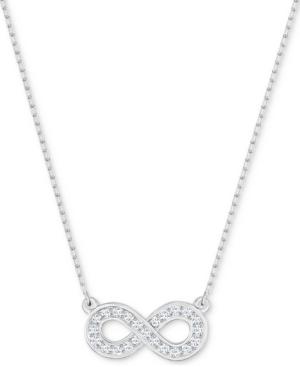 Swarovski Silver-tone Crystal Infinity Pendant Necklace