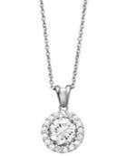 Giani Bernini Sterling Silver Necklace, Cubic Zirconia Round Pave Pendant (2-1/2 Ct. T.w.)