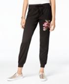 Ultra Flirt Juniors' Embroidered Jogger Pants
