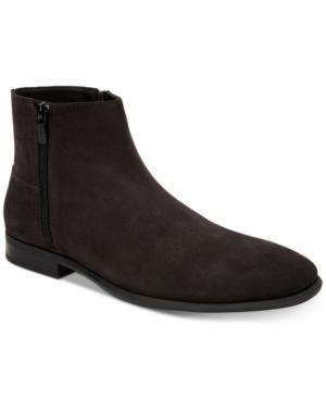 Calvin Klein Men's Luciano Suede Zip Boot Men's Shoes