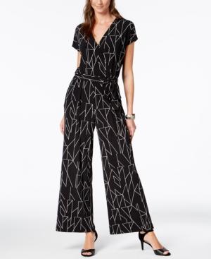 Alfani Printed Wide-leg Jumpsuit, Created For Macy's