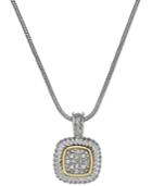 Alfani Two-tone Crystal Pave Pendant Necklace