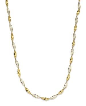 "giani Bernini 24k Gold Over Sterling Silver Necklace, 18"" Twist Link"