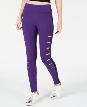 Material Girl Active Juniors' Ripped Athletic Leggings, Created For Macy's