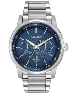 Citizen Men's Dress Eco-drive Stainless Steel Bracelet Watch 44mm Bu2010-57l