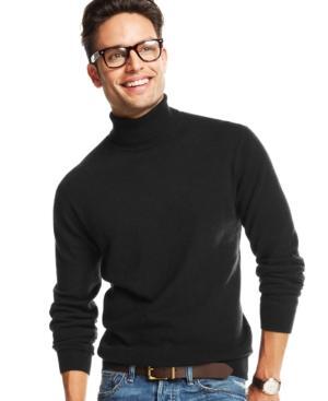 Club Room Cashmere Solid Turtleneck Sweater