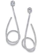 Danori Crystal & Pave Twist Drop Earrings, Created For Macy's