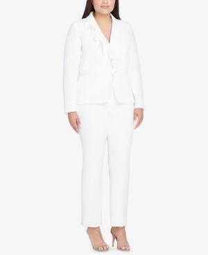 Tahari Asl Plus Size Ruffled Pantsuit