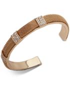 Anne Klein Pave Mesh Cuff Bracelet, Created For Macy's