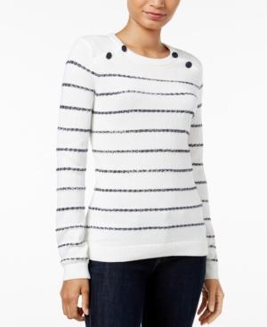 Tommy Hilfiger Cooper Embellished Striped Sweater