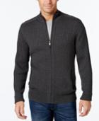 Alfani Men's Big And Tall Ribbed Full-zip Sweater, Classic Fit