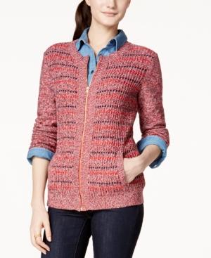 Tommy Hilfiger Long-sleeve Marled Sweater Jacket
