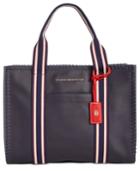 Tommy Hilfiger Eliza Coated Canvas Whipstitch Small Tote