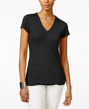 Inc International Concepts Ribbed V-neck Top, Created For Macy's