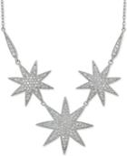 Giani Bernini Cubic Zirconia Three Star Statement Necklace In Sterling Silver, Only At Macy's