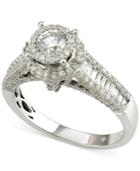 Diamond Engagement Ring (1-3/8 Ct. T.w.) In 14k White Gold