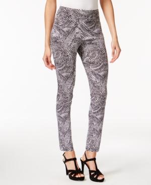 Thalia Sodi Pebble-print Skinny Ankle Pants, Only At Macy's