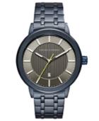 Ax Armani Exchange Men's Maddox Blue Stainless Steel Bracelet Watch 46mm